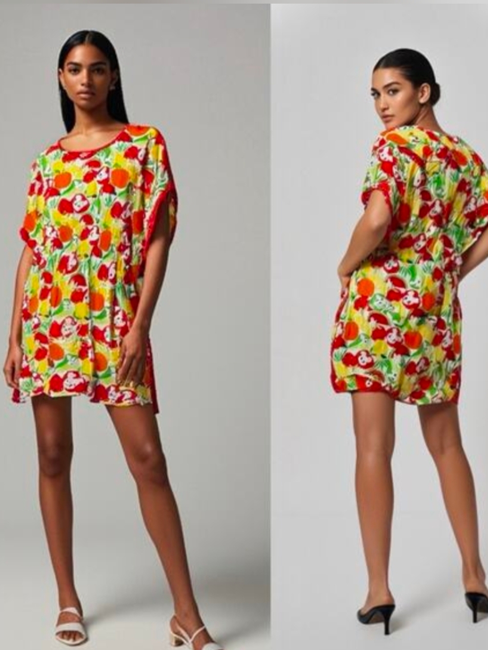 Disney Caftan Hidden Mickey Fruit Kaftan L Coverup Disney Parks